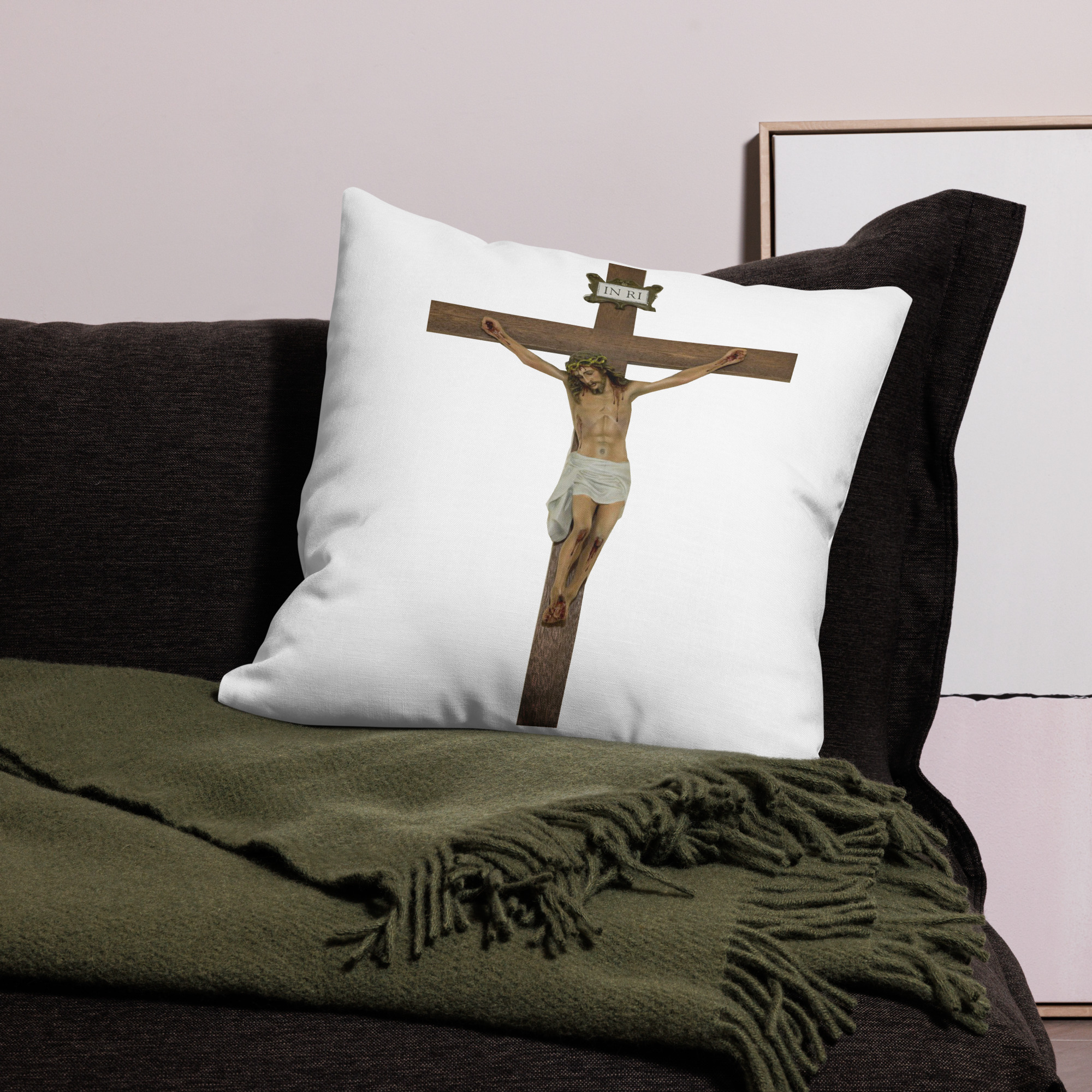 jesus crucified premium pillow case jesus crucified premium pillow case