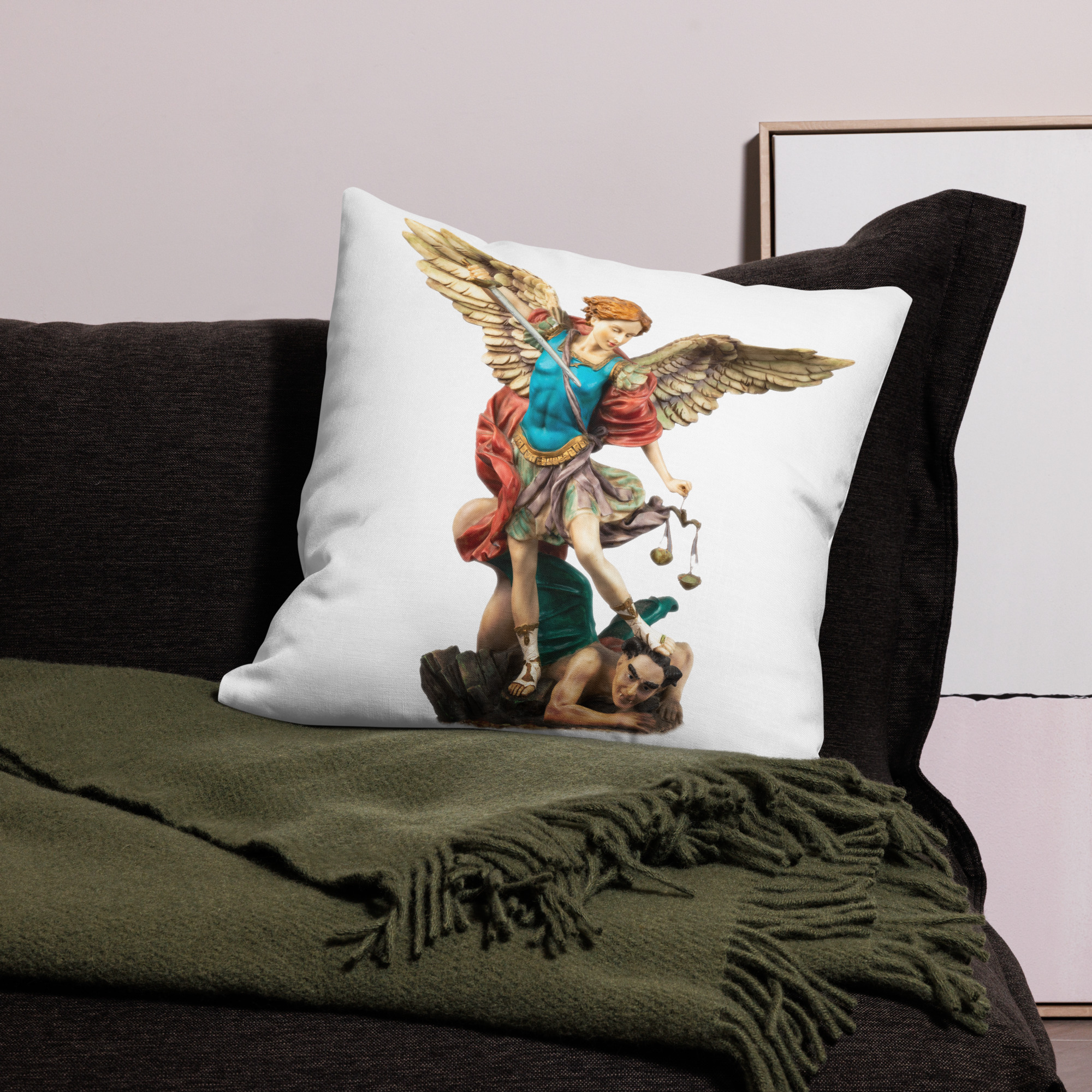 st michael archangel color premium pillow case st michael archangel color premium pillow case