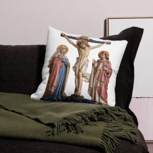crucifixion scene premium pillow case