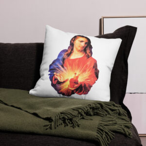 sacred heart of jesus premium pillow case
