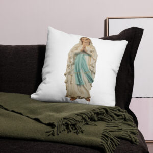 our lady of lourdes premium pillow case