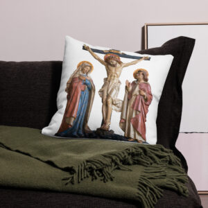 crucifixion scene premium pillow case