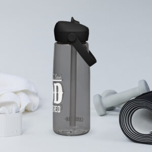i came, i saw, god conquered flip straw water bottle