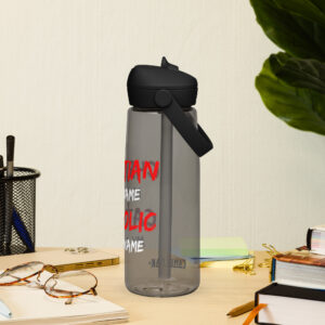 christian is my name, catholic my surname flip straw water bottle
