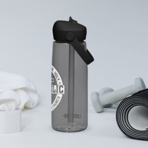 one, holy, catholic, apostolic church flip straw water bottle