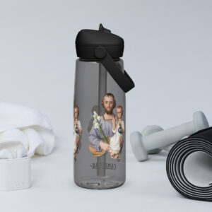 st joseph with the child jesus flip straw water bottle