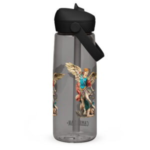 st michael archangel color flip straw water bottle