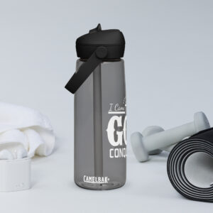 i came, i saw, god conquered flip straw water bottle