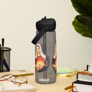 immaculate heart of mary flip straw water bottle