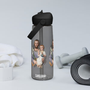 st joseph with the child jesus flip straw water bottle