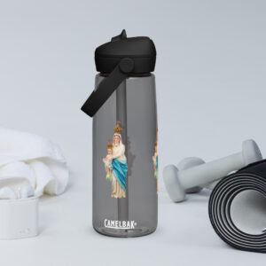 mary with the child jesus flip straw water bottle