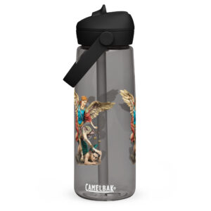 st michael archangel color flip straw water bottle