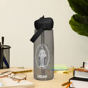 miraculous medal flip straw water bottle