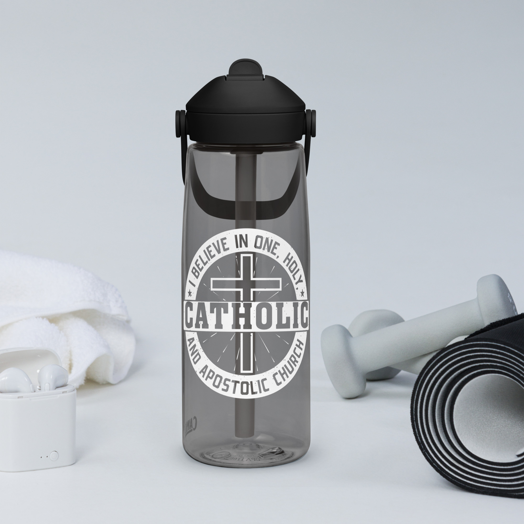 one, holy, catholic, apostolic church flip straw water bottle one, holy, catholic, apostolic church flip straw water bottle