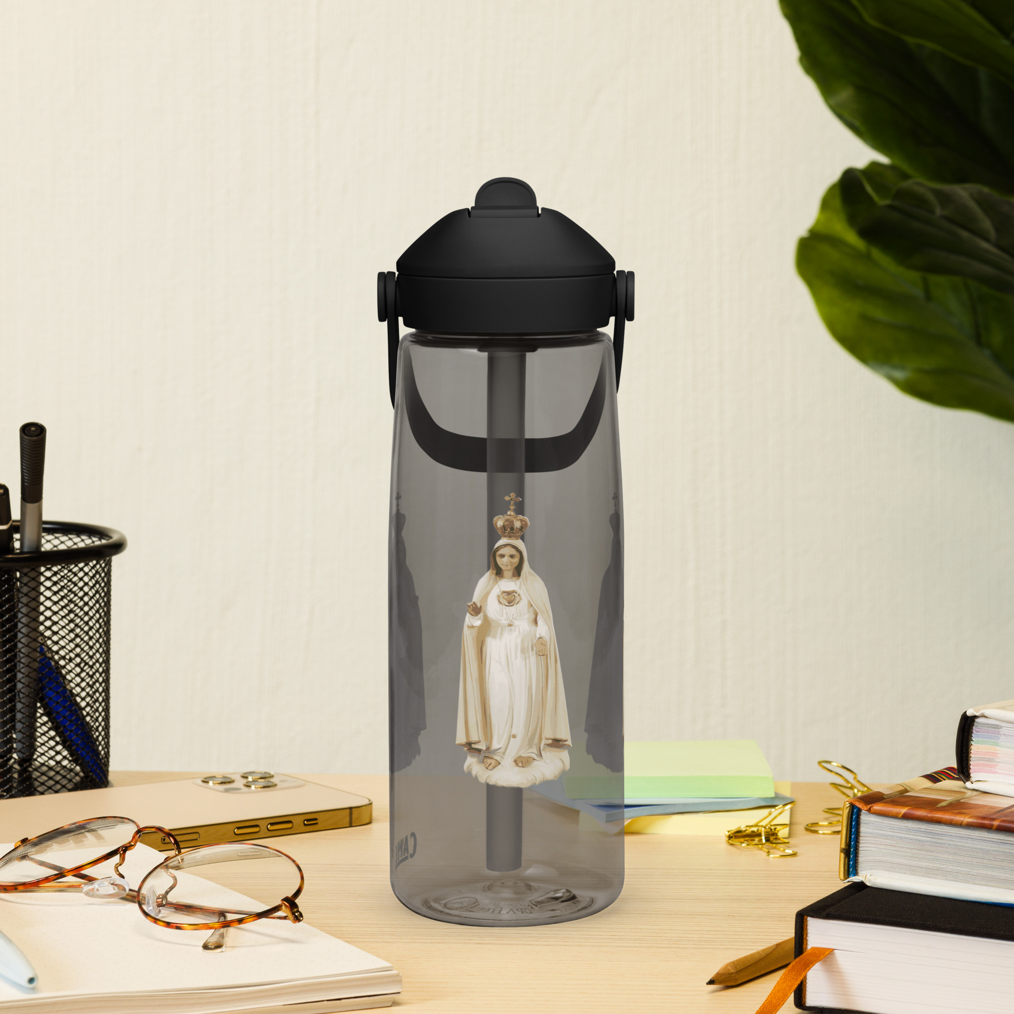 our lady of fatima flip straw water bottle our lady of fatima flip straw water bottle
