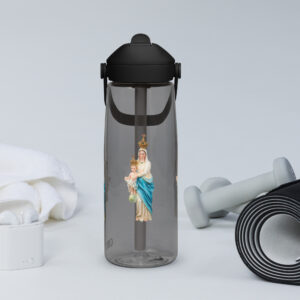 mary with the child jesus flip straw water bottle