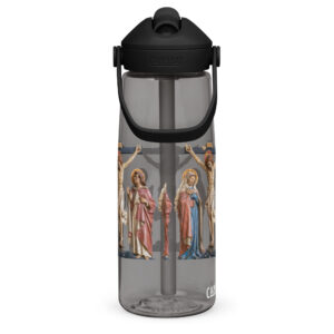 crucifixion scene flip straw water bottle