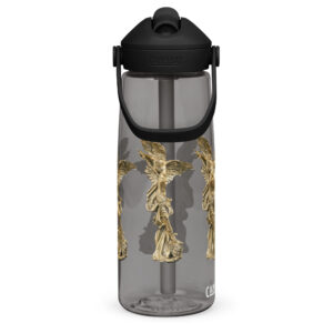 st michael archangel flip straw water bottle