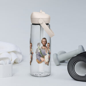 st joseph with the child jesus flip straw water bottle