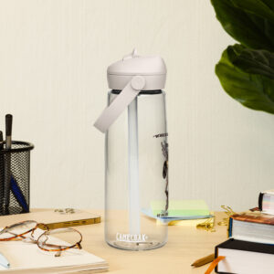 "who is like god" st michael archangel flip straw water bottle