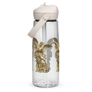 st michael archangel flip straw water bottle