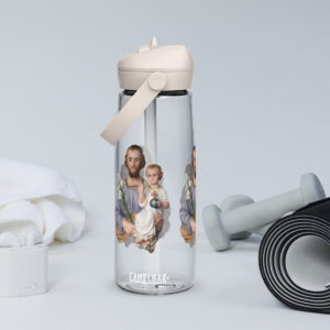 st joseph with the child jesus flip straw water bottle