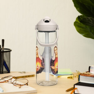 immaculate heart of mary flip straw water bottle