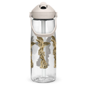 st michael archangel flip straw water bottle