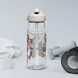 st joseph with the child jesus flip straw water bottle