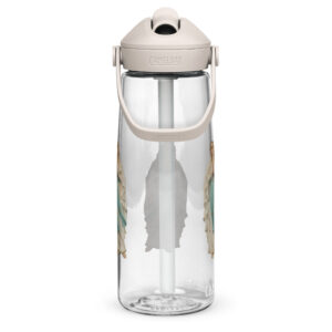 our lady of lourdes flip straw water bottle