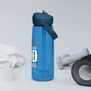 i came, i saw, god conquered flip straw water bottle