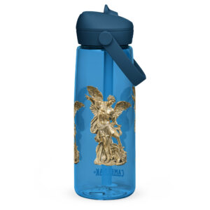 st michael archangel flip straw water bottle