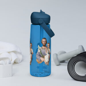st joseph with the child jesus flip straw water bottle
