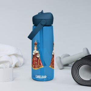 infant of prague flip straw water bottle