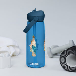 mary with the child jesus flip straw water bottle