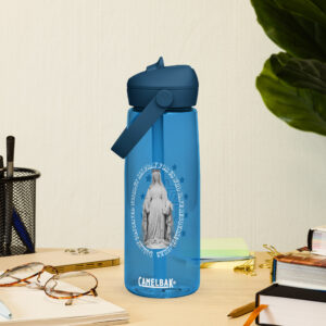 miraculous medal flip straw water bottle