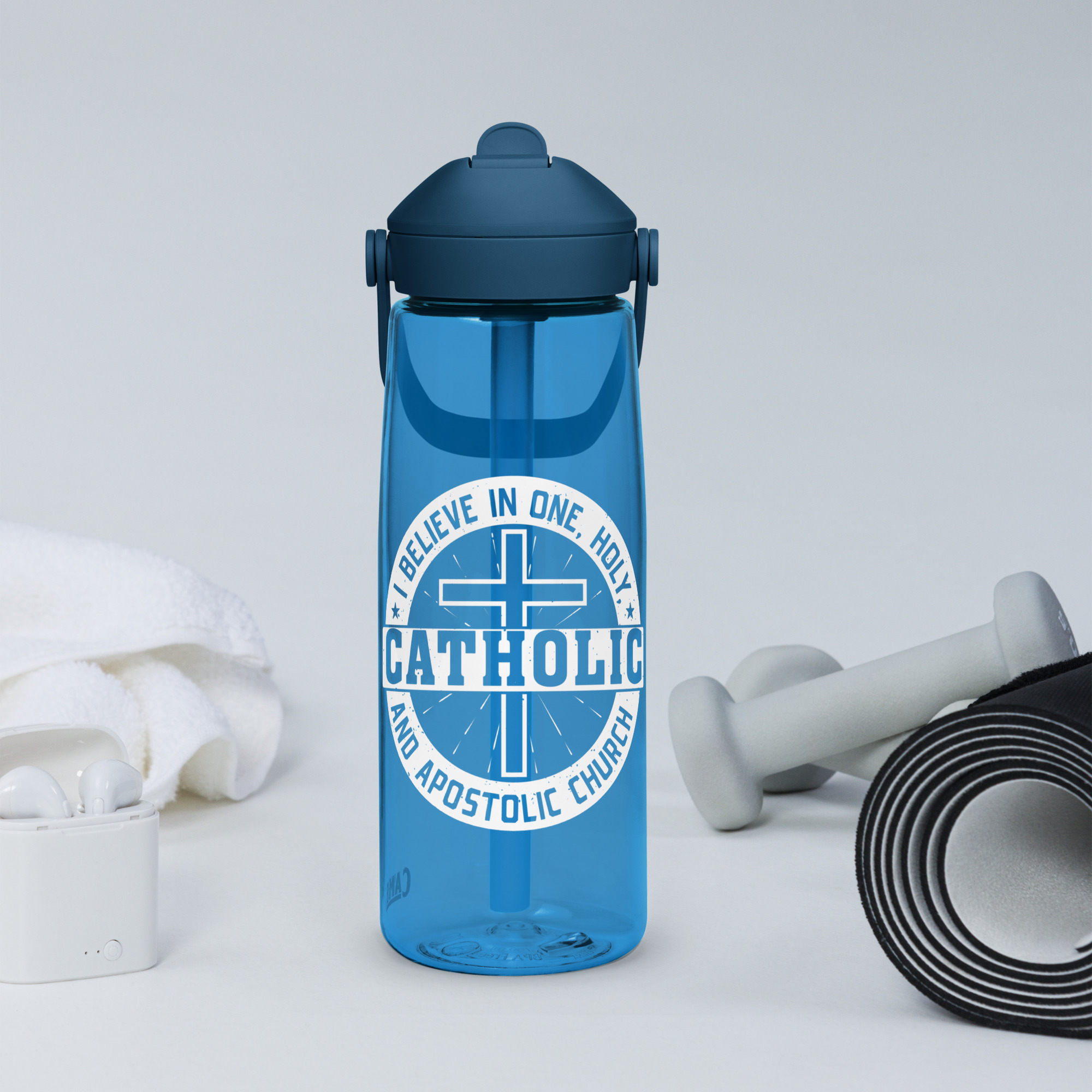 one, holy, catholic, apostolic church flip straw water bottle one, holy, catholic, apostolic church flip straw water bottle