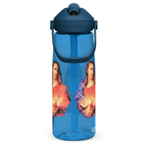 sacred heart of jesus flip straw water bottle
