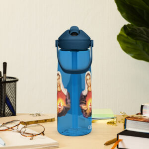 immaculate heart of mary flip straw water bottle