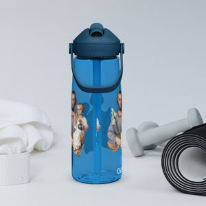 st joseph with the child jesus flip straw water bottle