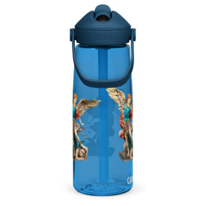 st michael archangel color flip straw water bottle
