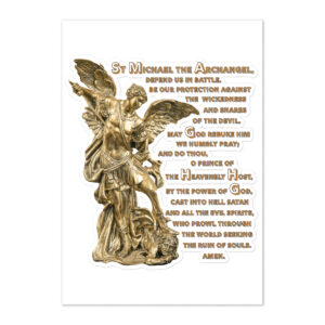 st michael archangel with prayer sticker sheet