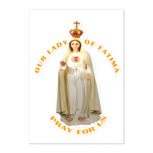 our lady of fatima pray for us sticker sheet