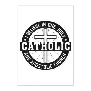 one, holy, catholic, apostolic church sticker sheet