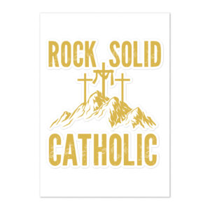rock solid catholic sticker sheet