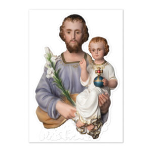 st joseph with the child jesus sticker sheet