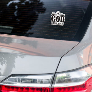 i came, i saw, god conquered bubble free stickers