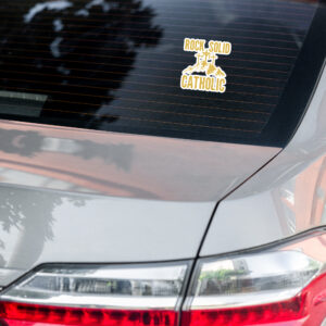 rock solid catholic bubble free stickers