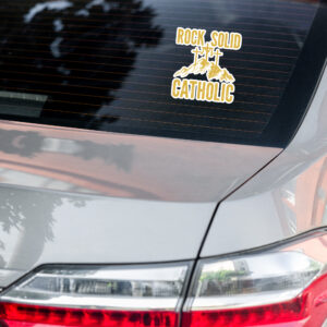 rock solid catholic bubble free stickers