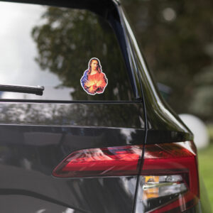 sacred heart of jesus bubble free stickers